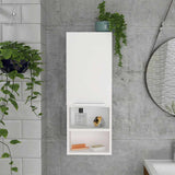 Gabinete de Baño Rectangular Operative Blanco 30x82cm sin Espejo y con Una Puerta - Muebles para Baño | Bylmo