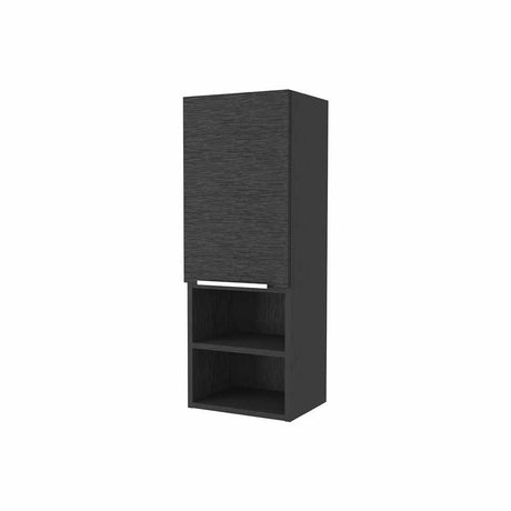Gabinete de Baño Rectangular Operative Wengue 30x82cm sin Espejo y con Una Puerta - Muebles para Baño | Bylmo