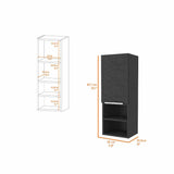 Gabinete de Baño Rectangular Operative Wengue 30x82cm sin Espejo y con Una Puerta - Muebles para Baño | Bylmo