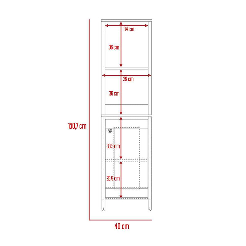 Mueble para Baño Optimizador Blanco 40 cm con Una Puerta