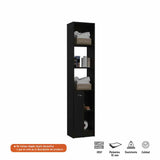 Mueble Auxiliar Practice Wengue 33x162cm sin Cajones y con Dos Entrepaños - Muebles para Baño | Bylmo