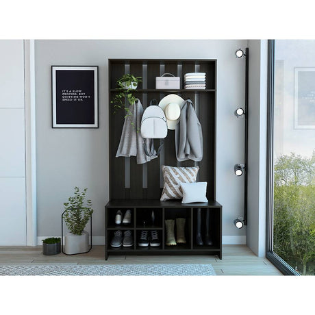 Mueble Recibidor Beijing Wengue 96 cm con Zapatero - Bifes | Bylmo