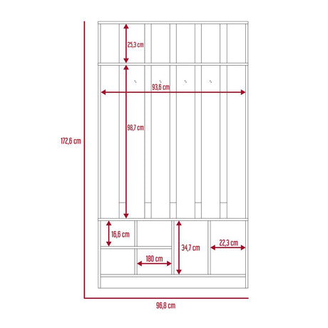 Mueble Recibidor Beijing Wengue 96 cm con Zapatero - Bifes | Bylmo