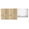 Mueble Superior con Dos Puertas Lares Duna y Blanco 150 cm