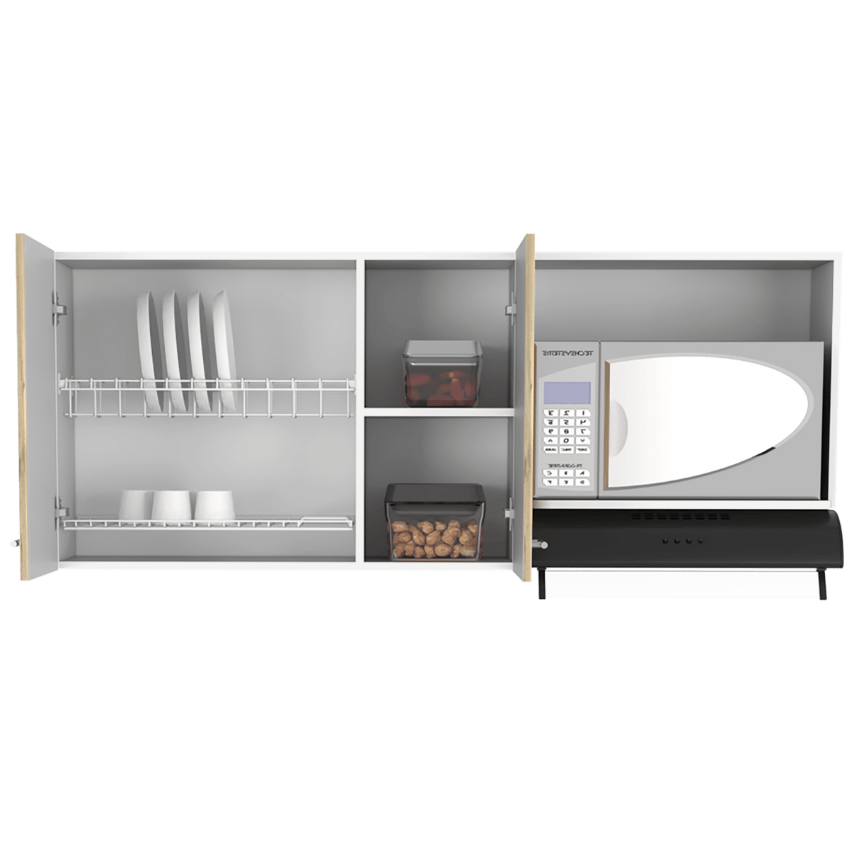 Mueble Superior de Cocina Lares Blanco 60x150cm con Un Entrepaño y con Dos Puertas - Cocinas | Bylmo