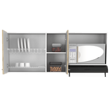 Mueble Superior de Cocina Lares Blanco 60x150cm con Un Entrepaño y con Dos Puertas - Cocinas | Bylmo