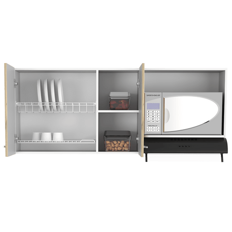 Mueble Superior de Cocina Lares Blanco 60x150cm con Un Entrepaño y con Dos Puertas - Cocinas | Bylmo