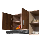 Mueble Superior con Cuatro Puertas Snow Dark 180 cm - Cocinas | Bylmo