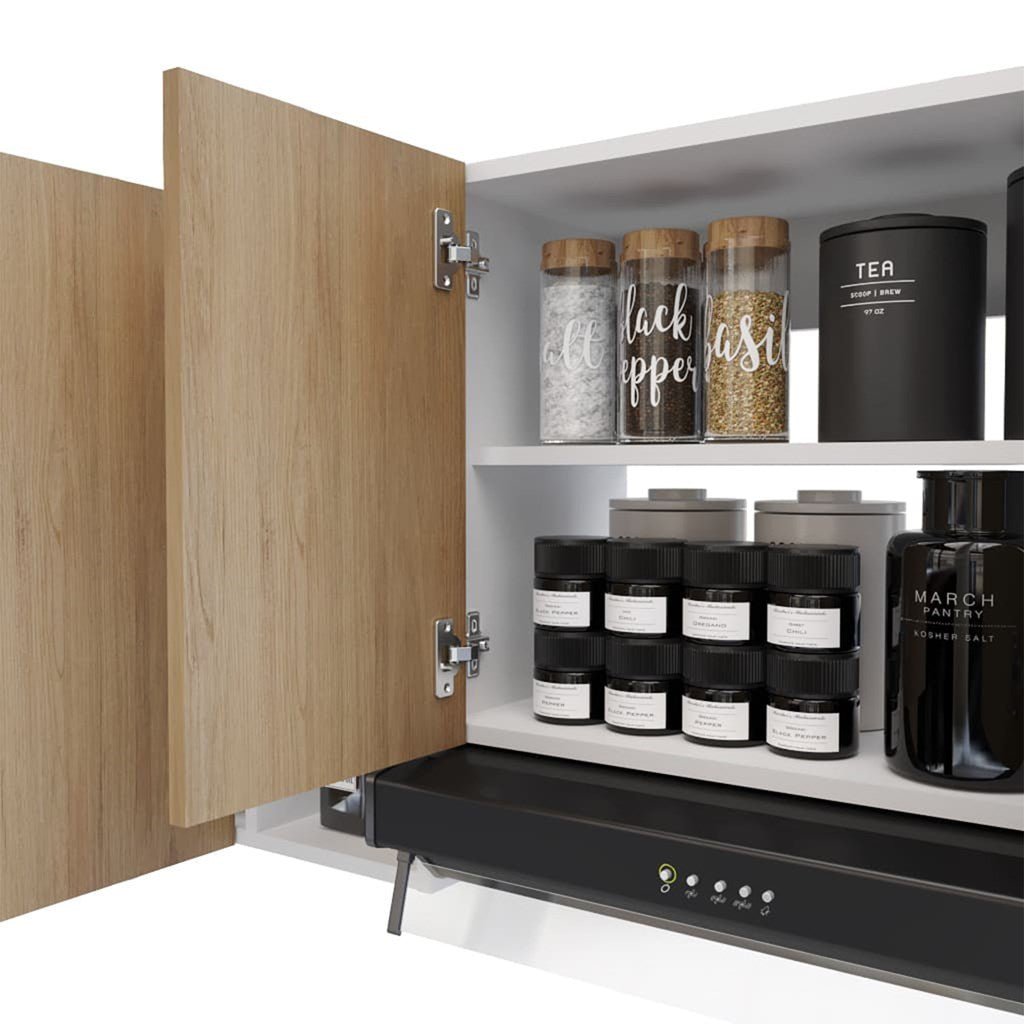 Mueble Superior de Cocina Andina Rovere 150x60cm con Tres Entrepaños y con Cuatro Puertas - | Bylmo