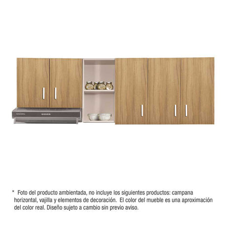 Mueble Superior con Cinco Puertas Egat Amber 180 cm - Muebles Superiores | Bylmo