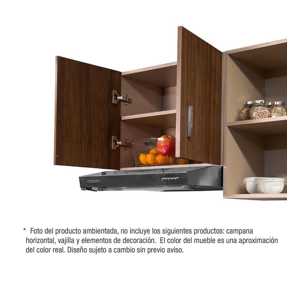 Mueble Superior con Cinco Puertas Egat Dark 180 cm - Muebles Superiores | Bylmo