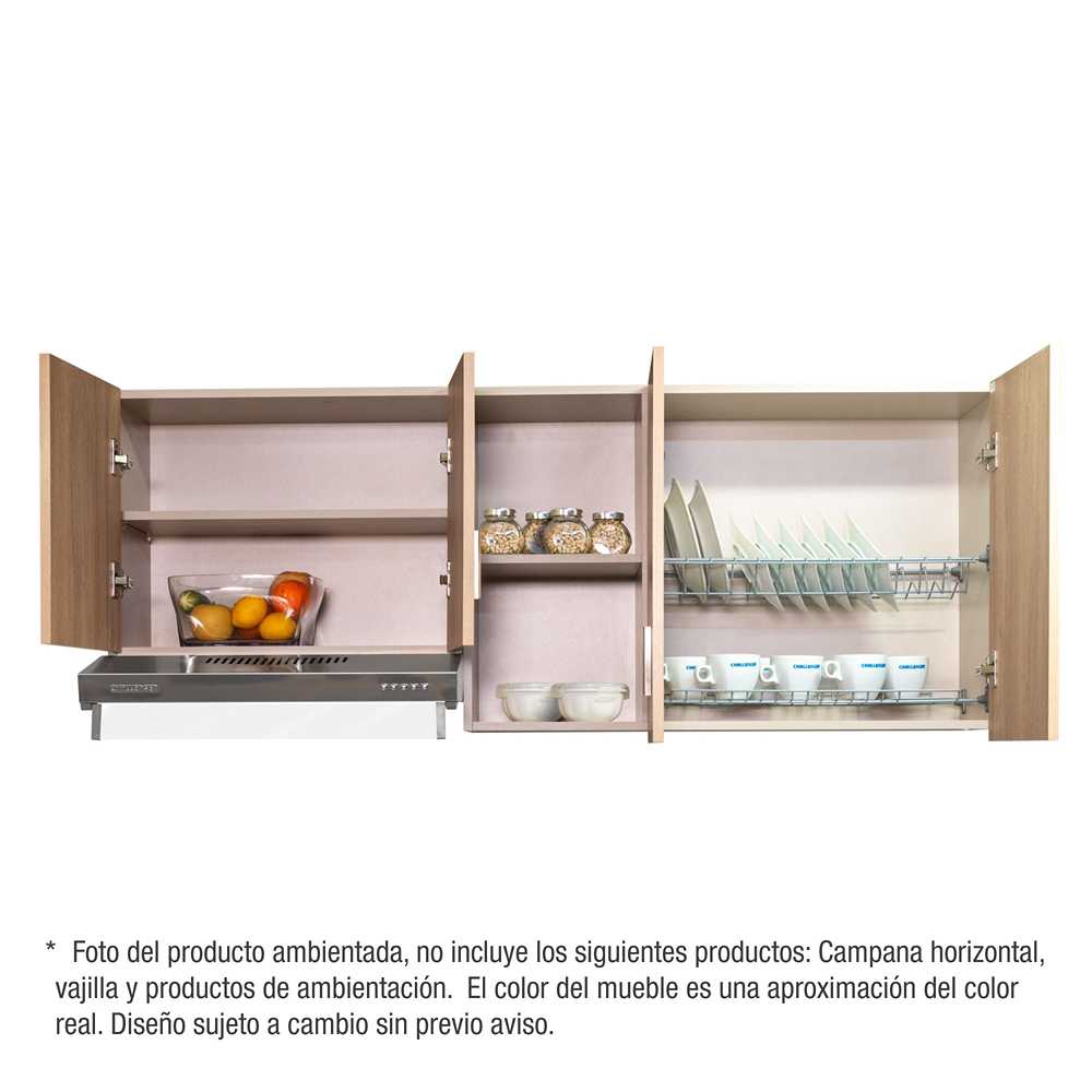 Mueble Superior con Cuatro Puertas Nyer Amber 150 cm - Muebles Superiores | Bylmo
