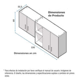 Mueble Superior con Cuatro Puertas Nyer Amber 150 cm - Muebles Superiores | Bylmo