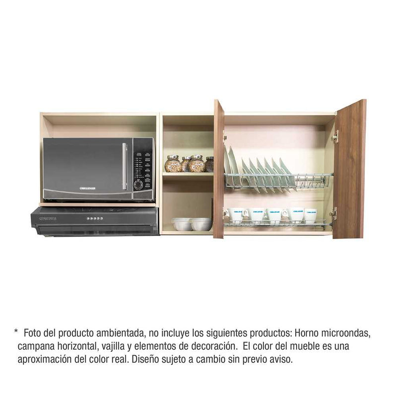 Mueble Superior con Dos Puertas Germ Dark 150 cm