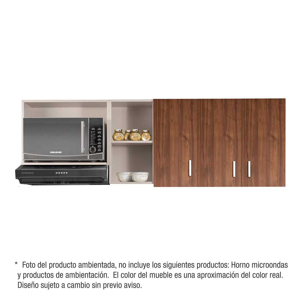 Mueble Superior con Tres Puertas Axat Dark 180 cm - Muebles Superiores | Bylmo