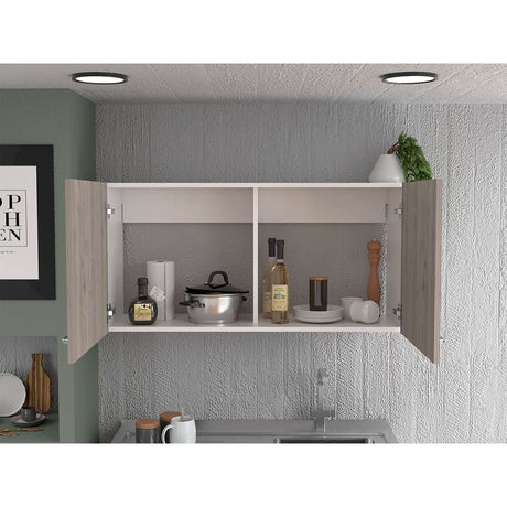 Mueble Superior de Cocina Napoles Blanco 100x100cm sin Entrepaños y con Dos Puertas - Muebles Superiores | Bylmo
