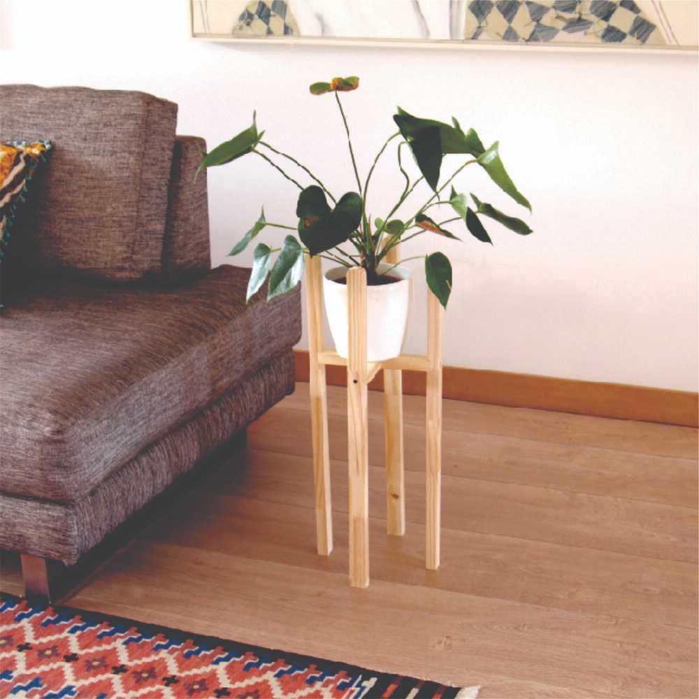 Porta Macetas Click Marron 25 cm x 60 cm - Jardineria | Bylmo