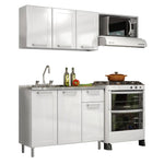 Cocina Integral Multipla Blanco y Negro 165 cm Izquierda con Mesón