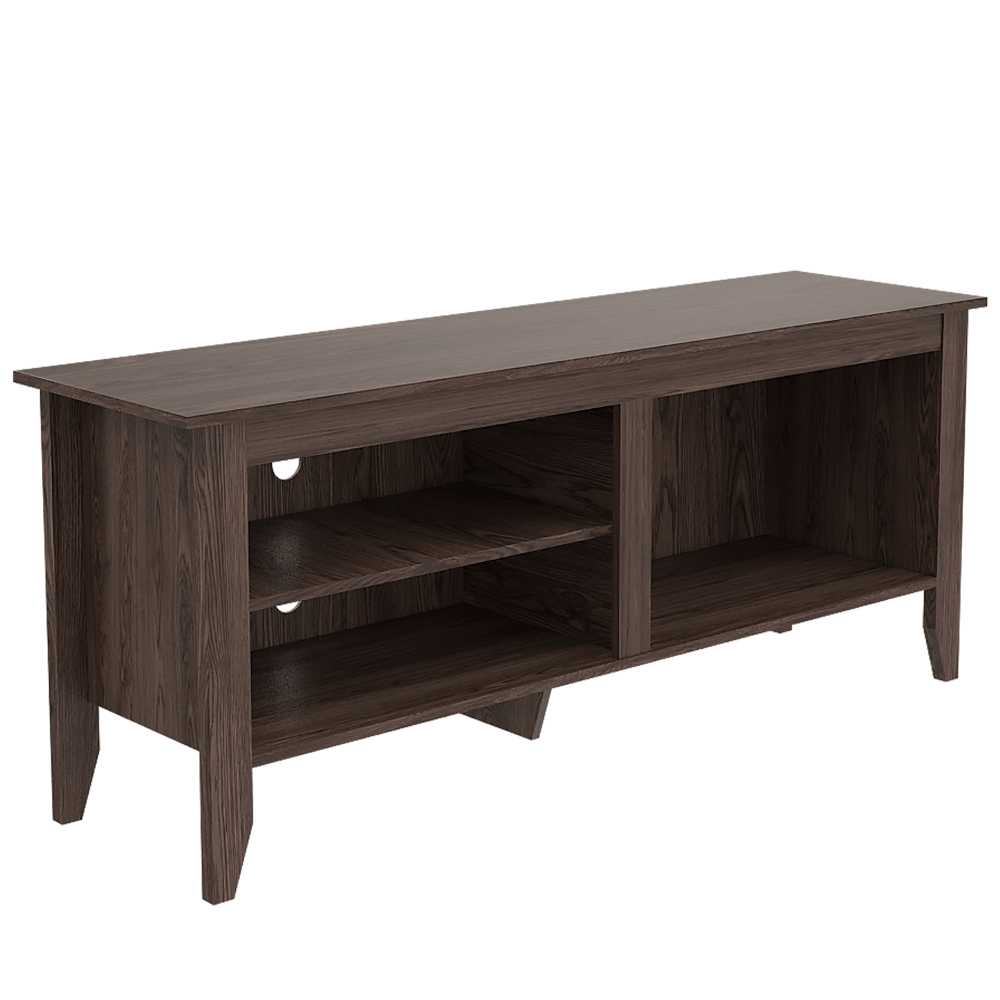 Rack de TV Essential Lite Coñac 147x61cm Para TV Hasta 65 Pulgadas sin Cajones con Ranuras para Cables y con Patas - Muebles de TV | Bylmo