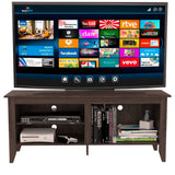 Rack de TV Essential Lite Coñac 147x61cm Para TV Hasta 65 Pulgadas sin Cajones con Ranuras para Cables y con Patas - Muebles de TV | Bylmo