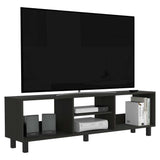 Rack de TV Tunez Wengue 160x160cm Para TV Hasta 70 Pulgadas sin Cajones y con Patas - Muebles de TV | Bylmo