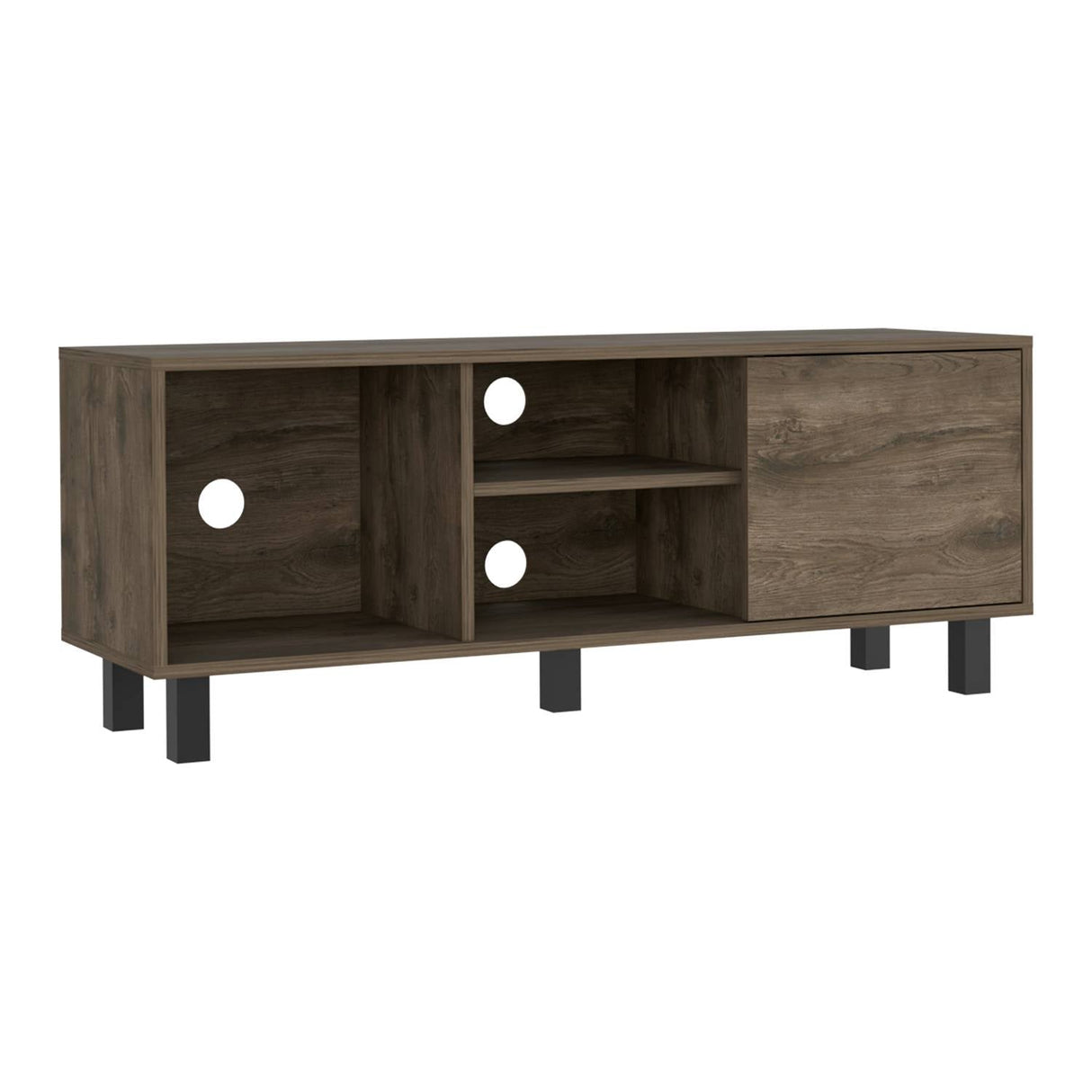 Rack de TV Soho Duna 115x45cm Para TV Hasta 45 Pulgadas con Un Cajón y con Ranuras para Cables y con Patas - Muebles de TV | Bylmo