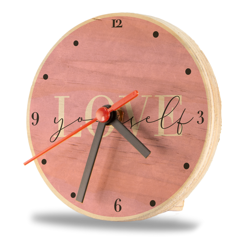 Reloj de Pared Love Rosado 12 x 12 cm
