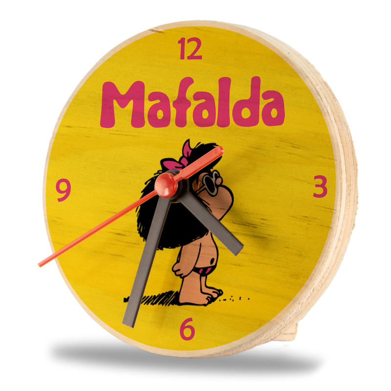 Reloj de Pared Mafalda Amarillo 12 x 12 cm