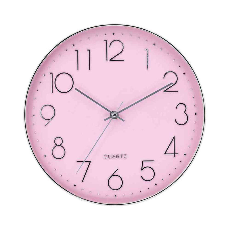 Reloj de Pared Moderno Plateado 30 cm