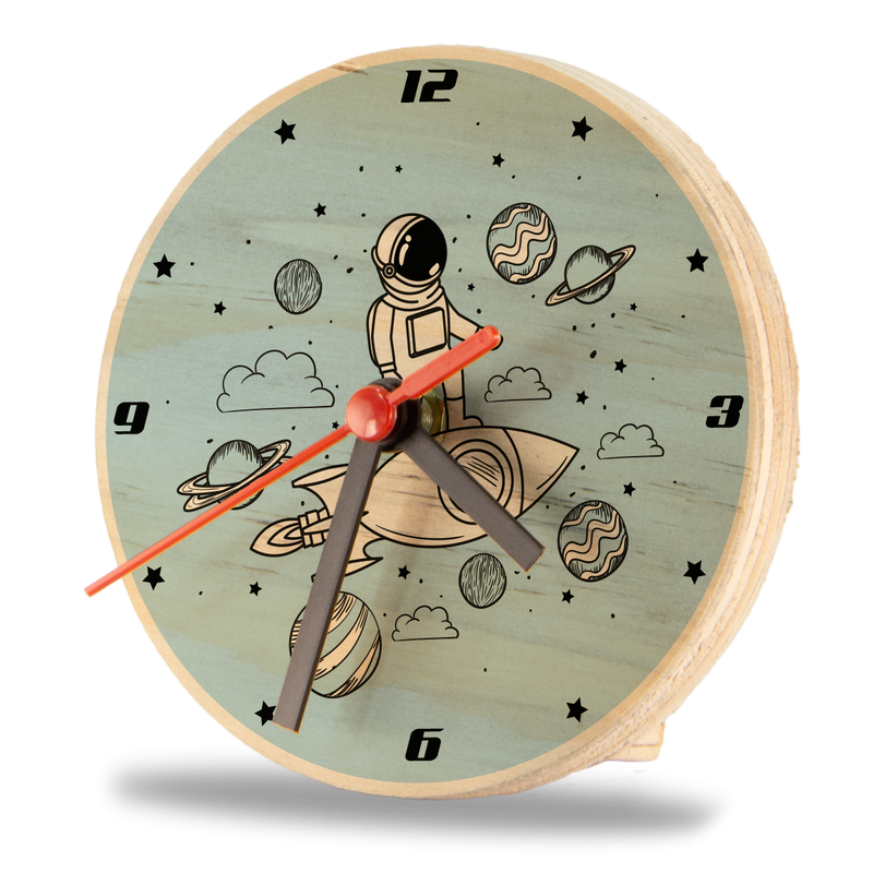 Reloj de Pared Space Astronauta Azul Azul 12 x 12 cm