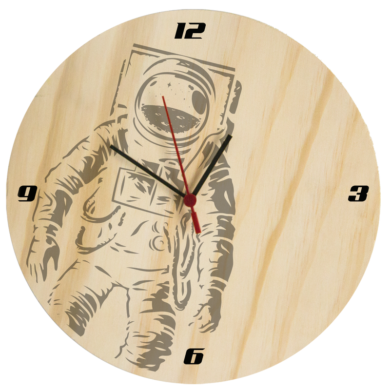 Reloj de Pared Space Astronauta Marrón 29 x 29 cm