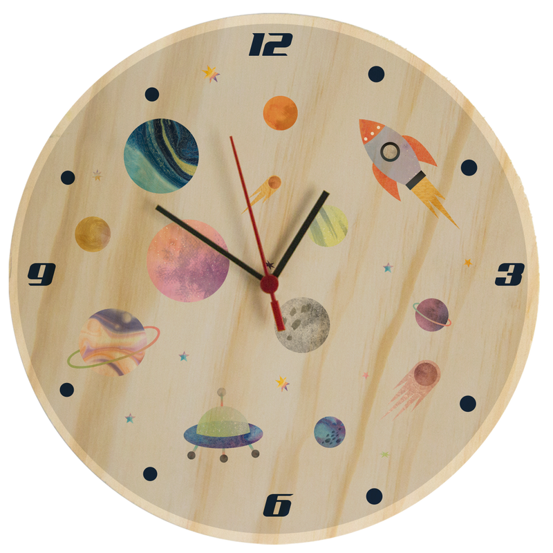 Reloj de Pared Space Planetas Azul 29 x 29 cm