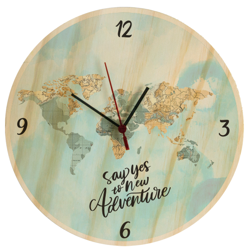 Reloj de Pared Travel New Adventure Multicolor 29 x 29 cm