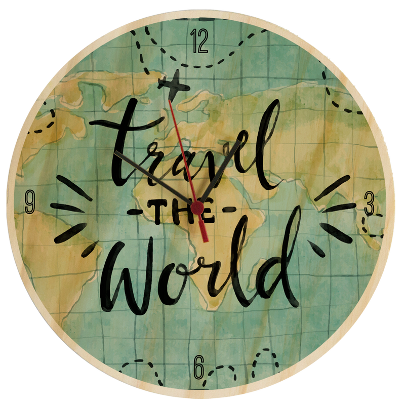Reloj de Pared Travel The World Multicolor 29 x 29 cm