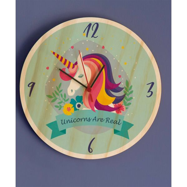 Reloj de Pared Unicorns Are Real Multicolor 29 x 29 cm