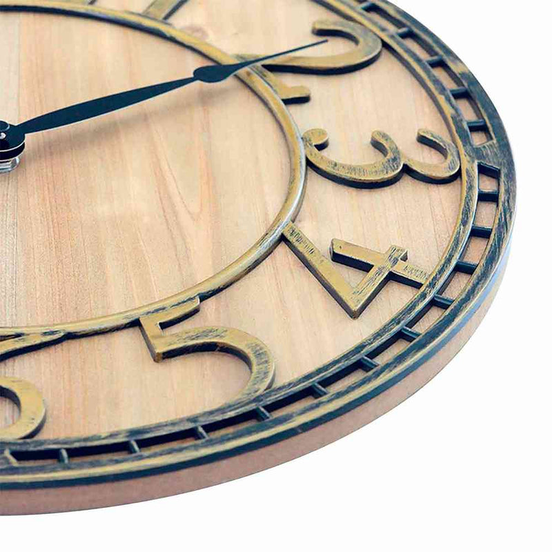 Reloj de Pared Vintage Marron 30 cm – Bylmo