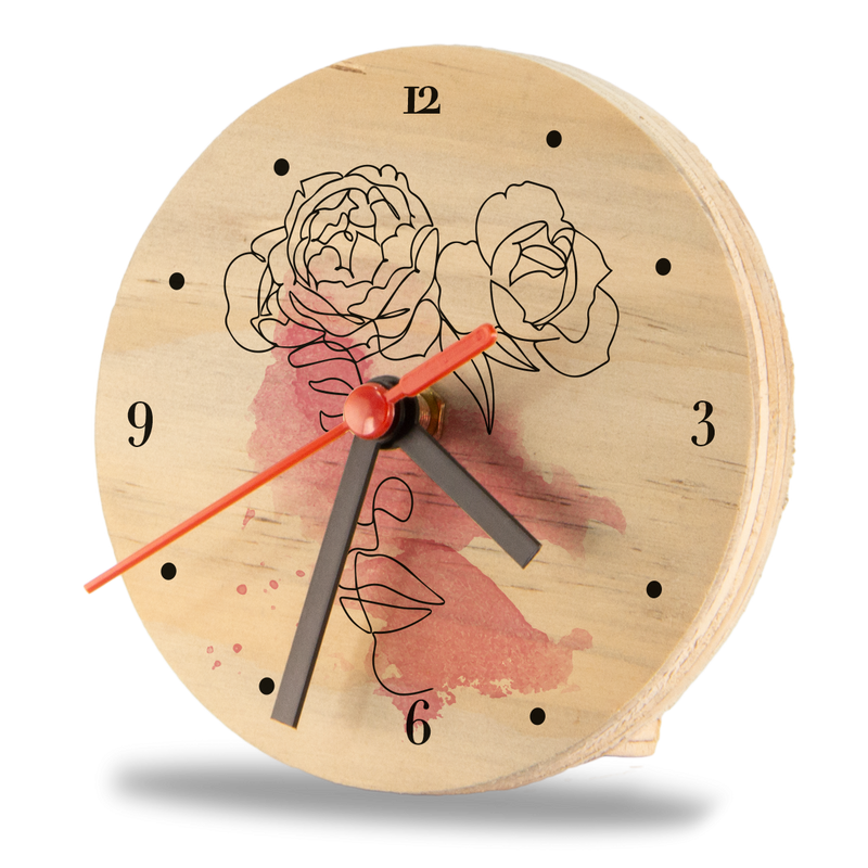 Reloj de Pared Woman Rose Rosado 12 x 12 cm