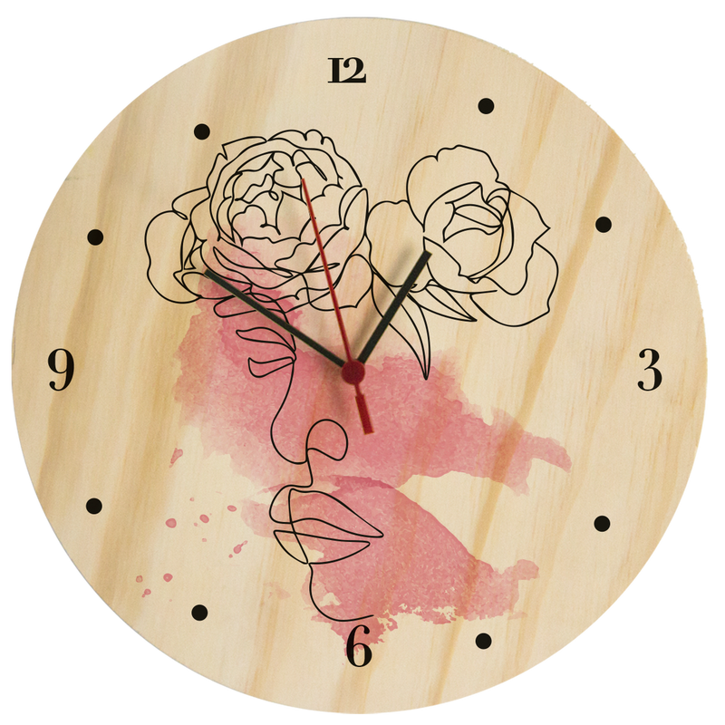Reloj de Pared Woman Rose Rosado 29 x 29 cm