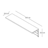 Repisa Beat Caramelo y Negro 80 cm x 20 cm Flotante - Repisas y Percheros | Bylmo