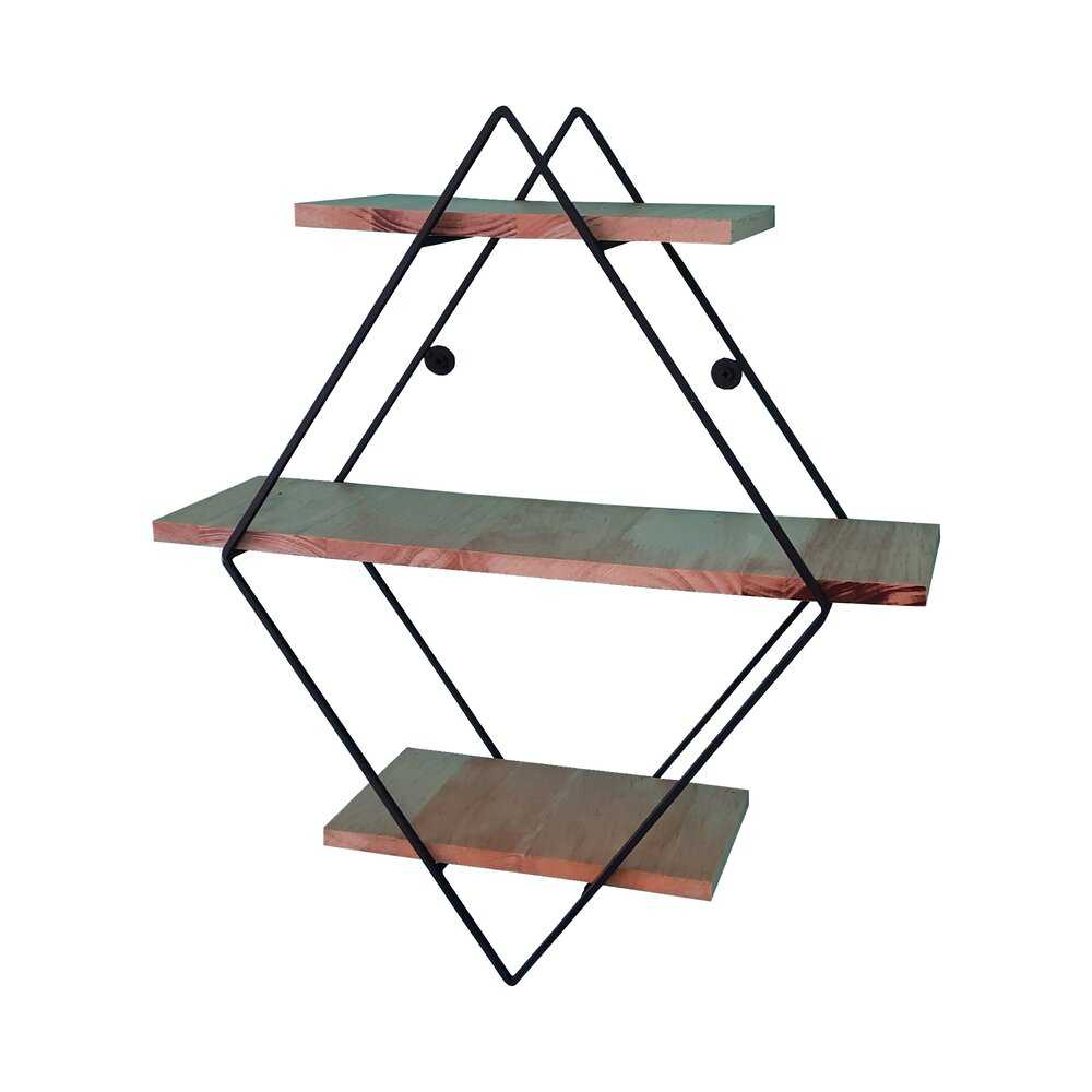 Repisa Negro 45x0.1cm Rectangular con Tres Entrepaños - Repisas y Percheros | Bylmo