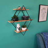 Repisa Negro 45x0.1cm Rectangular con Tres Entrepaños - Repisas y Percheros | Bylmo