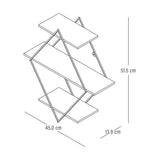 Repisa Negro 45x0.1cm Rectangular con Tres Entrepaños - Repisas y Percheros | Bylmo