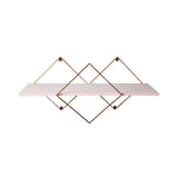 Repisa Dorado y Blanco 80x0.1cm Rectangular con Un Entrepaño - Repisas y Percheros | Bylmo