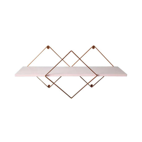 Repisa Dorado y Blanco 80x0.1cm Rectangular con Un Entrepaño - Repisas y Percheros | Bylmo