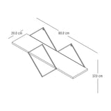 Repisa Dorado y Blanco 80x0.1cm Rectangular con Un Entrepaño - Repisas y Percheros | Bylmo