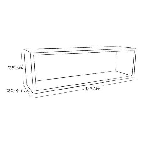 Repisa Lila 83 cm Rectangular Flotante - Repisas y Percheros | Bylmo