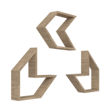 Set de 3 Repisas Saeta Rovere 37 cm - Repisas y Percheros | Bylmo