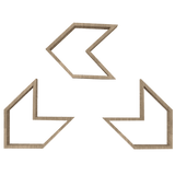 Set de 3 Repisas Saeta Rovere 37 cm - Repisas y Percheros | Bylmo