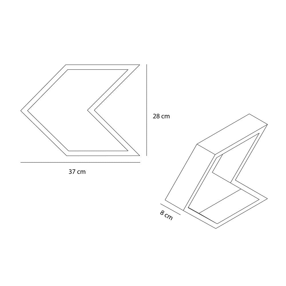 Set de 3 Repisas Saeta Rovere 37 cm - Repisas y Percheros | Bylmo
