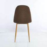 Set x 4 Sillas Concept Café Oscuro 85 cm con Patas Metálicas - Sillas y Butacos | Bylmo